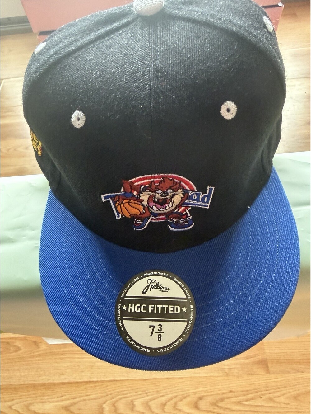 Headgear Classics Taz Space Jam Black Blue Fitted Hat Warner Bros. Animation